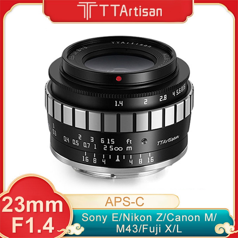 Ttartisan 23mm F1.4 APS-C เลนส์แมนนวล รูรับแสงขนาดใหญ่ สําหรับ Sony E Nikon Z Fuji X Canon EOS M M4/3 MFT