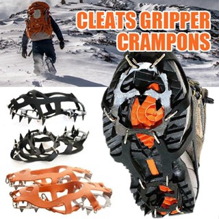 New 18 Teeth Anti-Slip Ice Hiking Climbing Shoe Spike Cleats Gripper Crampons