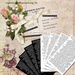 Righteousflourishs.th สติกเกอร์ข้อความ ขนาดเล็ก สไตล์วินเทจ สําหรับตกแต่งสมุดภาพ DIY 406 ชิ้น