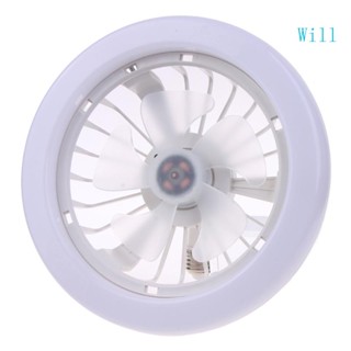 Will พัดลมติดเพดาน AC 85V-265V 30W E27 พร้อมหลอดไฟ LED 2in1 สําหรับบ้าน ออฟฟิศ