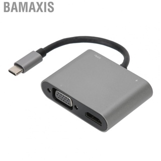 Bamaxis Type‑C Hub To PD Silver Easy Install Adapter for Home Business Travel Office