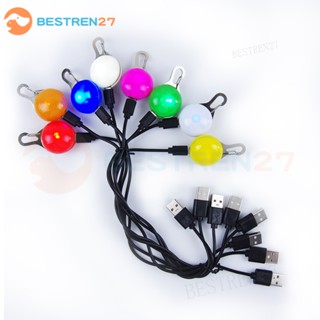 พร้อมส่ง จี้ไฟกระพริบเตือน LED ป้องกันการสูญหาย แบบชาร์จไฟได้ สําหรับสัตว์เลี้ยง