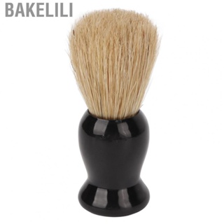 Bakelili Shaving Beard Brush  Glossy Black Paint Portable Synthetic for Travel Salon