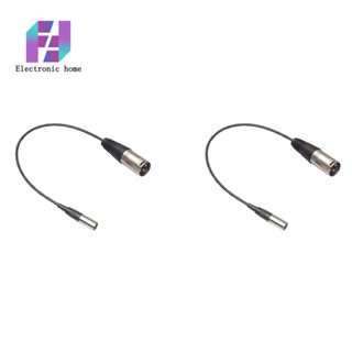 สายเคเบิลเชื่อมต่อเสียงไมโครโฟน 3 Pin Male to 3 Pin Male XLR Mini Plug XLR Male to Mini XLR Male 2 ชิ้น