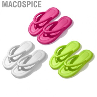 Macospice Flip Flops  Sleek Surface Thickened Outsole Outdoor 1 Pair for Beach