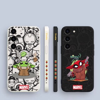 เคสโทรศัพท์มือถือ ซิลิโคน ลายการ์ตูน Baby Yoda มีลายด้านข้าง สําหรับ Samsung Galaxy S23 S22 S21 S20 FE Ultra Plus S10 S10E S9 S8 Lite Plus 5G