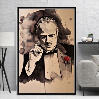 ภาพโปสเตอร์ ผ้าใบ พิมพ์ลาย The Godfather สไตล์คลาสสิก สําหรับตกแต่งผนังบ้าน ห้องนั่งเล่น