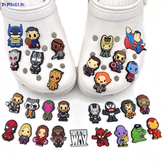 ขายดี Jibbitz Marvel บักเกิลติดรองเท้า pvc ถอดได้ น่ารัก อุปกรณ์เสริม สําหรับตกแต่งรองเท้า Crocs DIY 1 ชิ้น