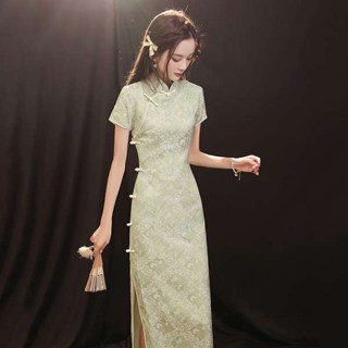 ชุดกี่เพ้าสาวอวบ ชุดวันตรุษจีนผู้หญิง Cheongsam 2023 การสอบเข้าวิทยาลัยใหม่เด็กสาวฤดูร้อนสีฟ้าครามปรับปรุงอารมณ์ชุดบรรยากาศระดับไฮเอนด์