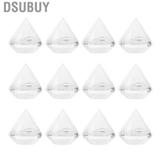 Dsubuy Candy Jars  Transparent Plastic Containers Diamond Shaped for Candies Spices Small Jewelry