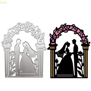 Love Wedding แผ่นแม่แบบโลหะ ตัดลายนูน ลายฉลุ สําหรับตกแต่งสมุด การ์ด งานหัตถกรรม DIY