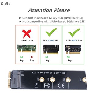 {RUI} การ์ดแปลง M.2 NVME SSD สําหรับ MacBook Air Pro 2013-2017 NVME/PCI-E SSD Kit {OuRui.th}