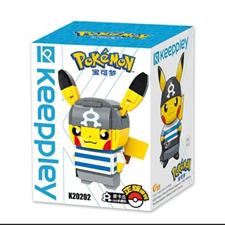 Keeppley ฟิกเกอร์ตัวต่อ รูปการ์ตูนโปเกม่อน Elf Pikachu หัวเหลี่ยม ของเล่นสําหรับเด็ก