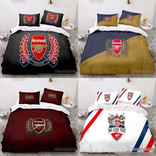 ชุดเครื่องนอน ผ้าห่ม ผ้านวม ลายธีมกีฬา Arsenal 3in1 ซักทําความสะอาดได้ สวมใส่สบาย สําหรับหอพักนักเรียน บ้าน