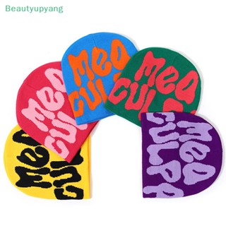 [Beautyupyang] Meaculpa Knitg Beanie หมวกบีนนี่ ผ้าวูล ให้ความอบอุ่น แฟชั่นสําหรับผู้ชาย และผู้หญิง