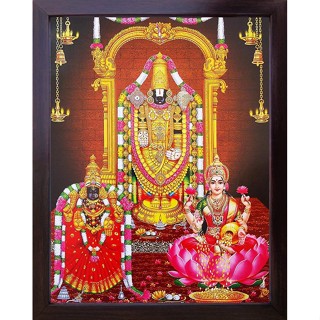 โปสเตอร์ศาสนา Lord Balajitirupati Balajivenkatwaralakshmiji พร้อม Balaji และ Godds Lakshmi 0415pm