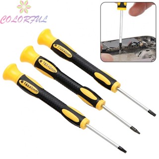 【COLORFUL】Screwdriver 3pcs Precision Screwdriver Security Tamper Proof T8H T10H