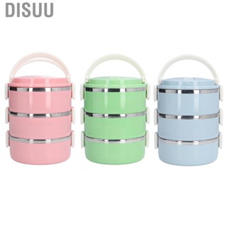 Disuu 3 Layer Tier Stainless Steel Thermal Insulated Stackable Lunch Box Bento  DA