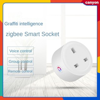 Tuya 20a British Standard Mini Smart Socket Wireless Remote Control Timer Plug Intelligent Linkage Smart Speaker Voice Control canyon