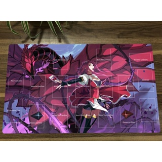 อะนิเมะ Yu-Gi-Oh! Playmat Akiza Izinski TCG CCG แผ่นรองเมาส์ และแผ่นรองเมาส์ สําหรับเล่นเกม