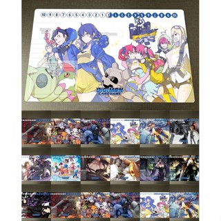 แผ่นรองเมาส์ กันลื่น ลายการ์ตูนอนิเมะ Digimon Playmat DTCG CCG สําหรับเล่นเกม