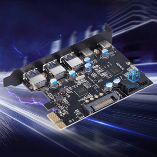 การ์ดควบคุมฮับ PCI-E Express SATA USB 3.0 3 พอร์ต และอะแดปเตอร์การ์ด 13.0 15-Pin 20-Pin สําหรับขุด BTC