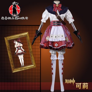 Genshin Impact cos Klee Little Demon Girl lolita เครื่องแต่งกายคอสเพลย์ เกมปกติ สําหรับเด็กผู้หญิง