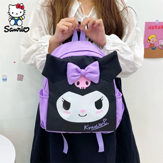 SANRIO กระเป๋าเป้สะพายหลัง กระเป๋านักเรียน พิมพ์ลายการ์ตูน Kuromi Cinnamoroll Melody จุของได้เยอะ สําหรับเด็กผู้ชาย และผู้หญิง