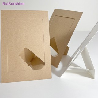 Ruisurshine ใหม่ กรอบรูปกระดาษ พร้อมขาตั้ง สําหรับใส่การ์ด กระดาษ