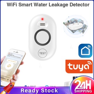 ❥❥ Tuya Wifi Smart Water Leak Sensor Water Overflow Level Detector Security Sound Alarm System Flood Leakage Sensor Remote Monitor