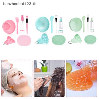 Hanhai 9 in1 ชุดชามผสมมาสก์หน้า พร้อมไม้พาย และช้อน สําหรับดูแลผิวหน้า DIY TH