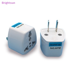 Brightsun อะแดปเตอร์แปลงปลั๊กชาร์จ 250V 10A EU UK AU เป็น USA AC สําหรับเดินทาง บ้าน 1 ชิ้น