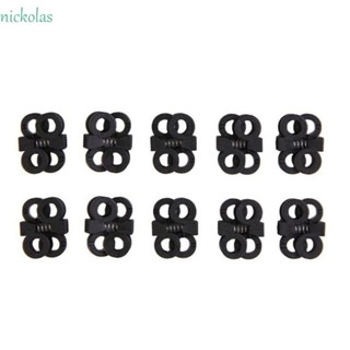 NICKOLAS 10 ชิ้น รองเท้า หัวเข็มขัด ทนทาน ขายดี อุปกรณ์เดินป่า กางเขน เอาตัวรอด กลางแจ้ง ตั้งแคมป์ เชือก แคลมป์ สายไฟ ล็อค ตัวหยุด