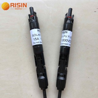 Good Manufacturer RISIN ตัวเชื่อมฟิวส์พลังงานแสงอาทิตย์ 1000V 1500V DC 10A 12A 15A 20A 25A 30A