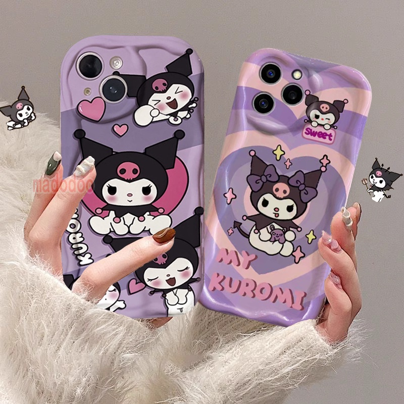 เคส Xiaomi Mi 15T 14T 14 13T 13 12 12X 12S 11 Lite POCO M3 X3 NFC Pro Redmi 15 5G Note 10 10S 9 9S 8 8A 7 New Cute Purple Cartoon KuroMi 15T 14T Shockproof Soft Phone Case Fine Hole Lens Back Cover NY 23