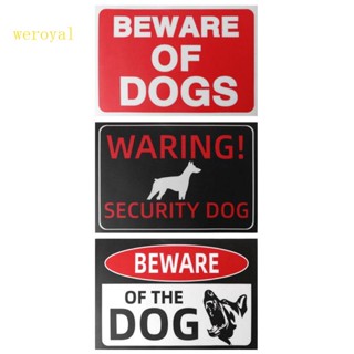 Weroyal Beware of Dog สติกเกอร์เตือน 12x8 นิ้ว สําหรับติดตกแต่งหน้าต่างรถยนต์ บ้าน