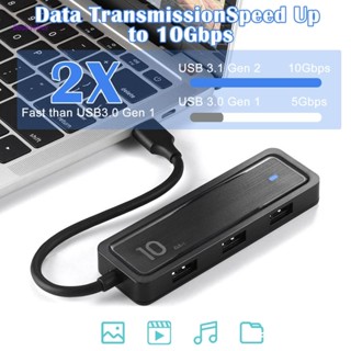 Doublebuy อะแดปเตอร์ฮับ USB C 4 พอร์ต Type-C 3 1 Gen 2 Hub สําหรับแฟลช NVMe SSD USB