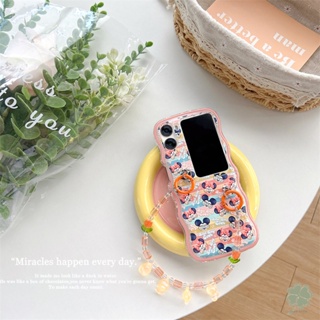  เคสโทรศัพท์มือถือแบบนิ่ม TPU ใส กันกระแทก ลายการ์ตูนสัตว์น่ารัก พร้อมสายคล้องข้อมือ สําหรับ OPPO Find N2 Find N2