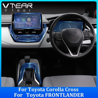 Vtear ฟิล์ม TPU ใส แบบนิ่ม ป้องกันพวงมาลัยรถยนต์ สําหรับ Toyota Corolla CROSS FRONTLANDER 2021-2023+