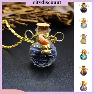 &lt;citydiscount&gt; จี้สร้อยคอ หินธรรมชาติ ทรงเรขาคณิต แฮนด์เมด ทนทาน เครื่องประดับ