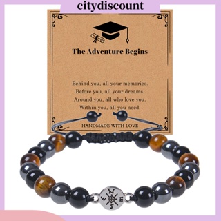 &lt;citydiscount&gt; สร้อยข้อมือ ประดับลูกปัด สามารถปรับได้ ของขวัญวันเรียนจบ สําหรับครอบครัว เพื่อน 2023