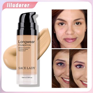 Sace Lady Cross-border Liquid Foundation Waterproof Long-lasting Uniform Skin Tone 15ml Sl222 Ladies Matte Makeup HO