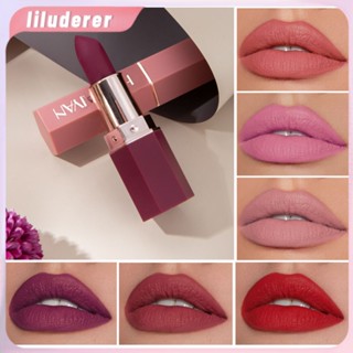 Handaiyan Color Hexagonal Matte Non-stick Lipstick ยุโรปและอเมริกา Waterproof Moisturizing Lipstick Lip Glaze HO