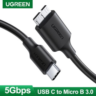 Ugreen สายเคเบิลเชื่อมต่อ USB-C เป็น Micro B 3.0 ชาร์จเร็ว สําหรับฮาร์ดไดรฟ์ภายนอก HDD SSD