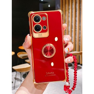 เคสโทรศัพท์มือถือ ซิลิโคน กันกระแทก พร้อมสายคล้อง ประดับลูกปัด สําหรับ Oppo Reno9 Reno9Pro 0pp0