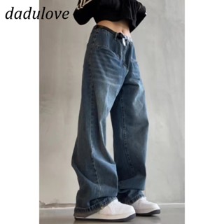 DaDulove💕 New American Ins High Street Retro Washed Jeans Niche High Waist Wide Leg Pants Large Size Trousers