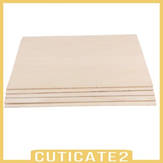 [Cuticate2] บอร์ดไม้อัด แบบบาง บอร์ดไม้เบสวูด สําหรับโมเดลเรือใบ โมเดลเครื่องบิน งานฝีมือ ขนาดเล็ก 10 ชิ้น