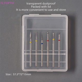 Flyup หัวเจียรเพชรไฟฟ้า อุปกรณ์เสริม สําหรับขัดเล็บ ขัดหนังกําพร้า 6 ชิ้น ต่อชุด