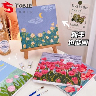 Tobie ภาพวาดสีน้ํามันอะคริลิค รูปดอกทิวลิป DIY สําหรับผู้ใหญ่