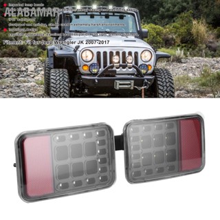 ALABAMAR 2 ชิ้น 12V ไฟตัดหมอกหลัง 6500K ความสว่างสูง IP67 กันน้ำเหมาะสำหรับรถจี๊ป Wrangler JK 2007-2017